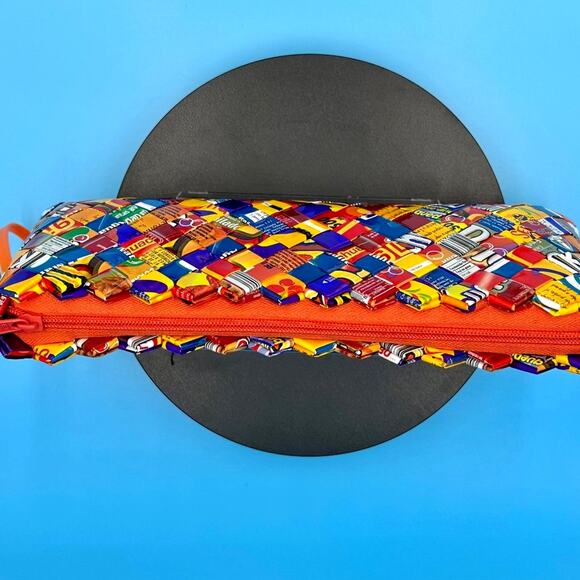 Handbag Bright Colorful Ecoist Candy Wrapper Clutch/Wristlet - Picture 6 of 12